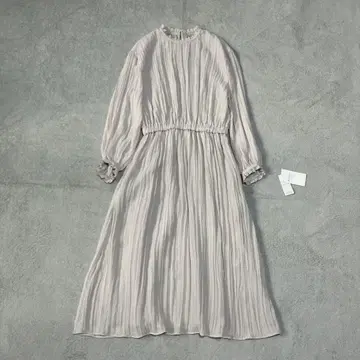 하자품 Ballsey 랜덤 플리츠 조젯 허리 개더 원피스