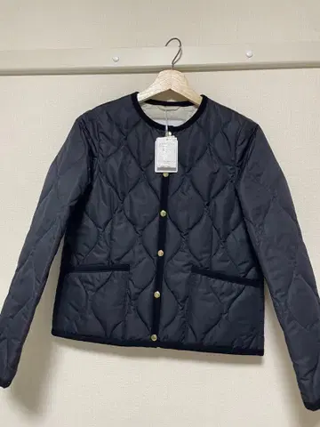 네이비 퀼팅 자켓 골드 버튼