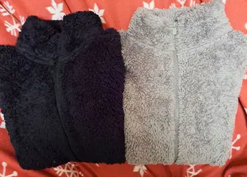 유니클로 플리스 자켓 2색 세트 블랙&브라운