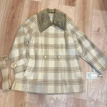 코팡 울 90% 체크 무늬 코트 copan 9호 택 포함