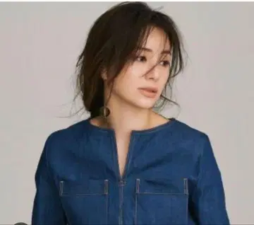 이노카와 하루카 loin. 데님 집업 원피스 무릎 기장