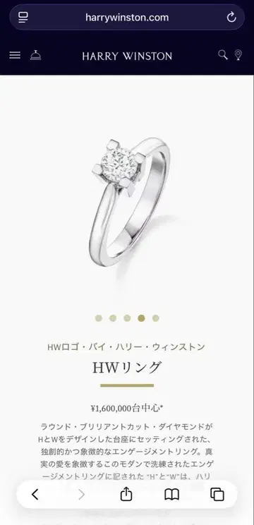 해리 윈스턴 HW (HARRY WINSTON) 링 다이아몬드