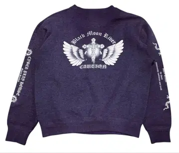 00s Y2K 크로스 페어리 그런지 크루넥 맨투맨