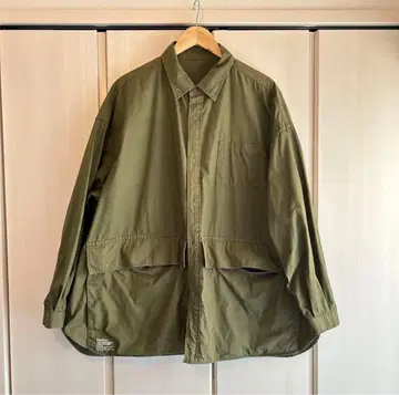 FreshService 카고 포켓 셔츠 올리브