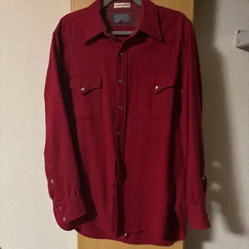 70s Pendleton 빨간색 웨스턴 셔츠