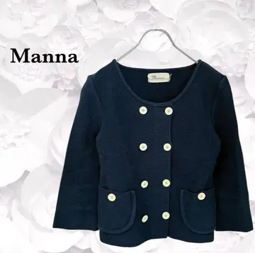 [만나] 노카라 자켓 [F] 네이비 코튼 면 일본제 고급