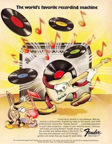 f is for fender VINTAGE AD TEE