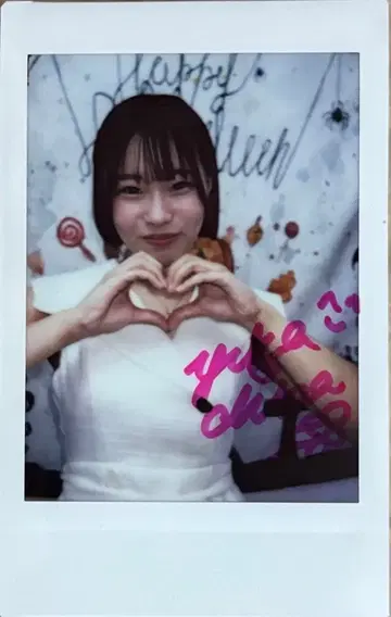 치바 유카 친필 사인 폴라로이드