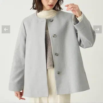 미사용 새상품 13호 그레이 노카라 자켓