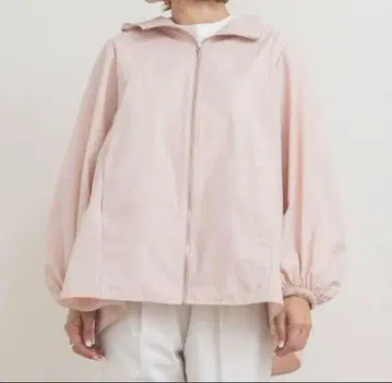 요리 백 개더 발수 후드티 핑크