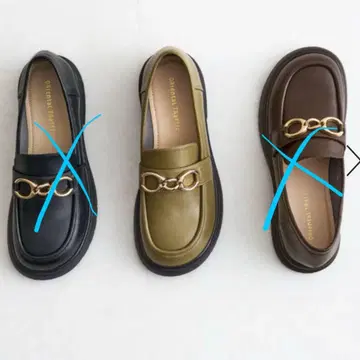 [새상품] 오리엔탈 트래픽 오벌 체인 모티브 로퍼 그린