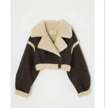 신키 유코 착용 브라운 플라이트 보아 자켓