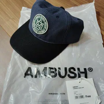 AMBUSH CANVAS LOGO CAP 네이비/블랙