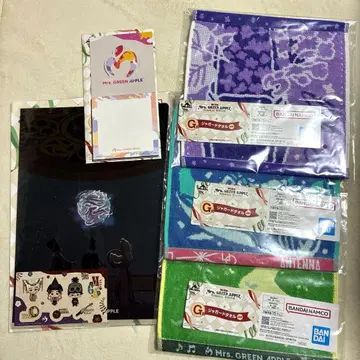 Mrs. GREEN APPLE 제일복권 G상 타월 입체 메모 클리어 파일