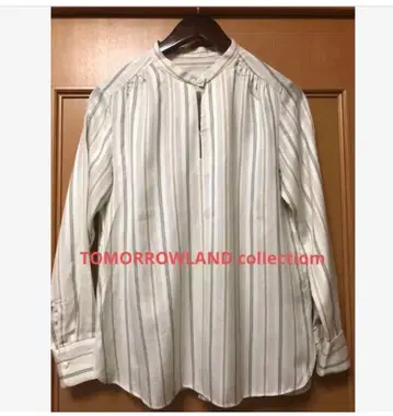 투모로우랜드 컬렉션 스트라이프 패턴 긴팔 셔츠 블라우스 일본제