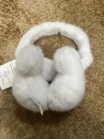 디즈니 귀마개 귀도리 화이트