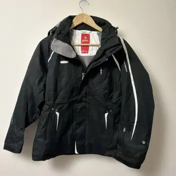 [ 새상품급 ] DESCENTE 방한복 블랙 후드 부착 자켓 M