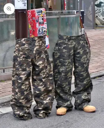 완판템 belvet 카모 패턴 와이드 팬츠