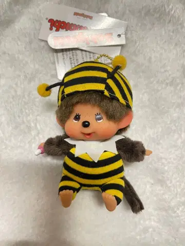 새상품 몬치치 얼굴 큰 SS 키체인 꿀벌 세키구치