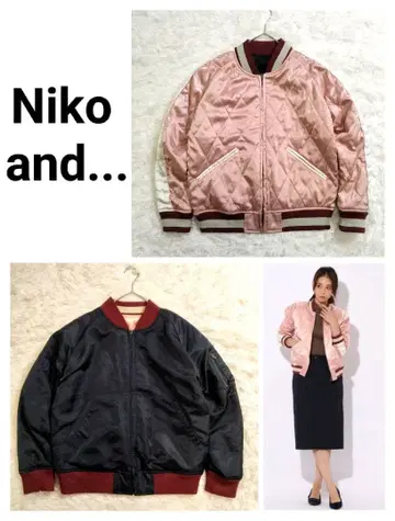 [레어] 니코앤드 MA-1 퀼팅 자켓 리버서블 핑크 네이비