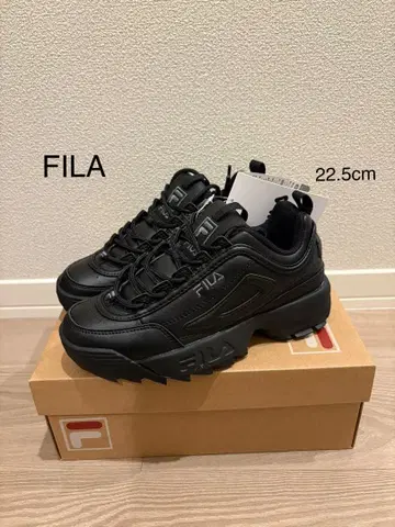 [ 새상품 ] FILA DISRUPTOR II 블랙 통굽 스니커즈