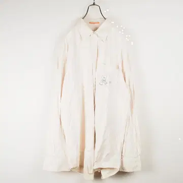 Y2985*까스텔바작 셔츠 베이지 핑크 원 포인트