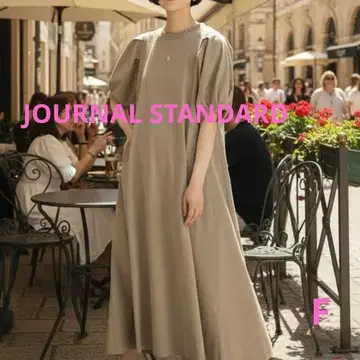 JOURNAL STANDARD 성숙 캐주얼 퍼프 슬리브 롱 원피스