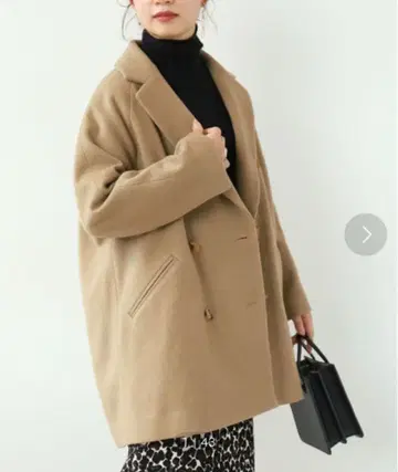 베이직 재고 더블 P 코트 피 코트 블랙 베이 크루즈