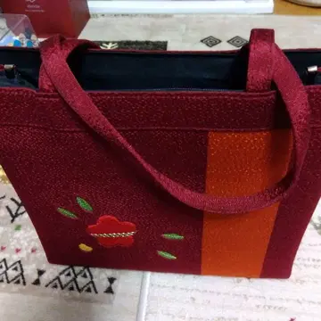 일본 의류용 토트백 빨간색 오렌지