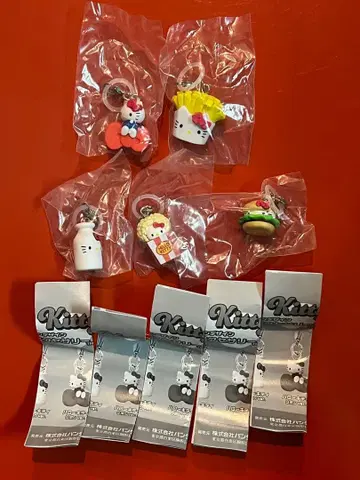 가챠 헬로키티 아메리칸 디자인 메지루시 액세서리 전 5종 컴프 세트