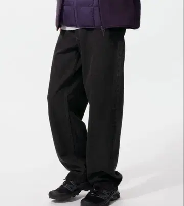 UNIQLO 유니클로 29인치 남성용 긴 길이 와이드 스트레이트 청바지