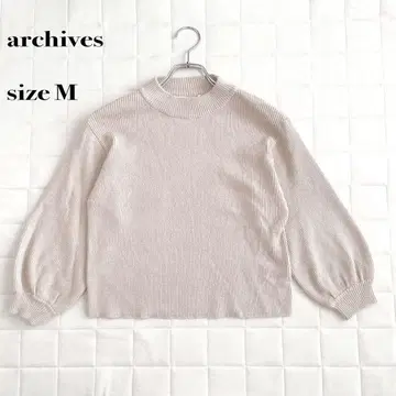 archives 베이지 하이넥 라메 니트 M