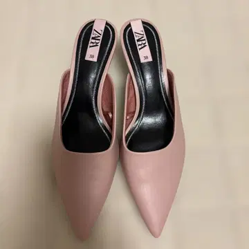 ZARA 핑크 뮬 38