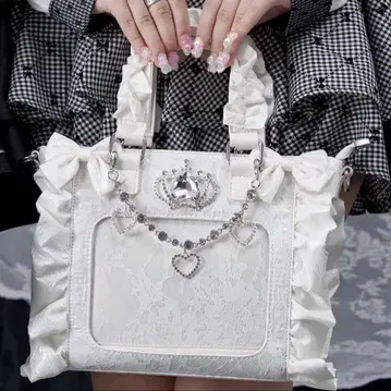 palelfy 미니 오로라 레이스 이타백 화이트