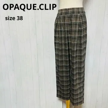 오파크 클립 체크 무늬 스트레이트 팬츠 [ 38 ] 브라운 a586