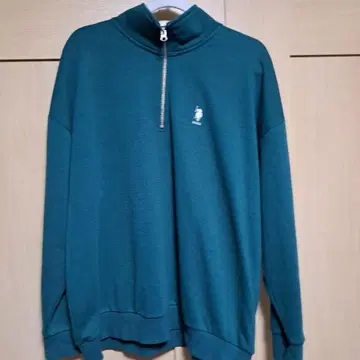 U.S. POLO ASSN. 다크 그린 하프 지퍼 맨투맨