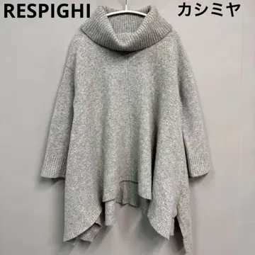 RESPIGHI 캐시미어 페플럼 그레이 튜닉 니트
