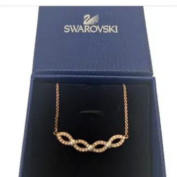 SWAROVSKI 핑크 골드 목걸이 제네로시티 파베