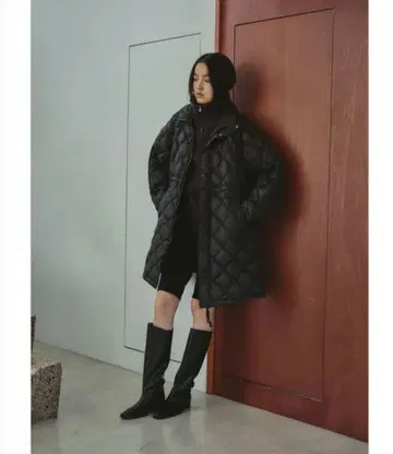 STYLEMIXER 스타일미키서 [별주] TAION 롱 다운 코트 블랙