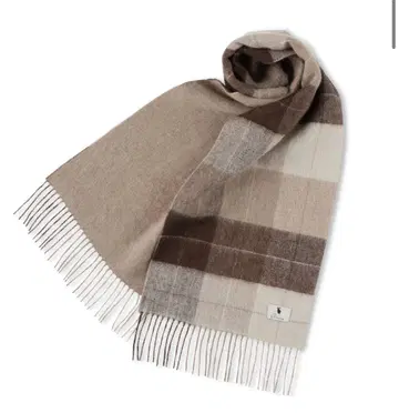 [ Elensia ] 캐시미어 블렌드 체크 머플러 [ 브라운 ]