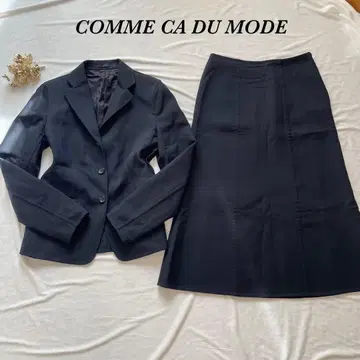 [ 실크 혼방 ] 꼼사데모드 아티산 스커트 수트 S 블랙