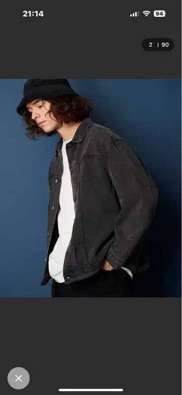 오버 사이즈 빅 실루엣 데님 자켓