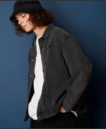 오버 사이즈 빅 실루엣 데님 자켓