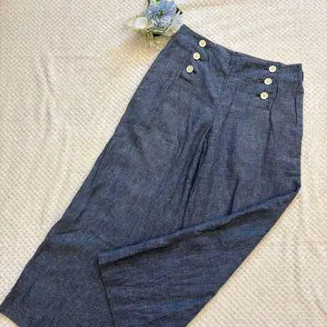 [ 새상품급 ] 마가렛호웰 린넨 가우초 팬츠 라이트 블루 M 사이즈