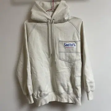SMITH'S 아이보리 후드 후드티 S
