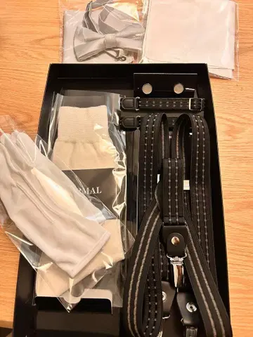 신랑 소품 세트 차이나 칼라 셔츠