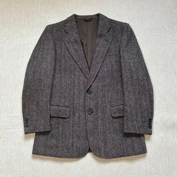 Harris Tweed 테일러드 자켓 새상품급 헤링본 브라운 갈색
