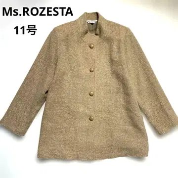 Ms.ROZESTA 베이지 자켓 사이즈 11 일본제 울 혼방 경량