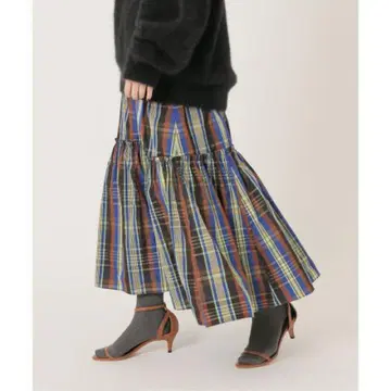 IENA 메모리 타프타 개더 캉캉 스커트