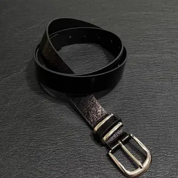 심플 블랙 합성 피혁 벨트